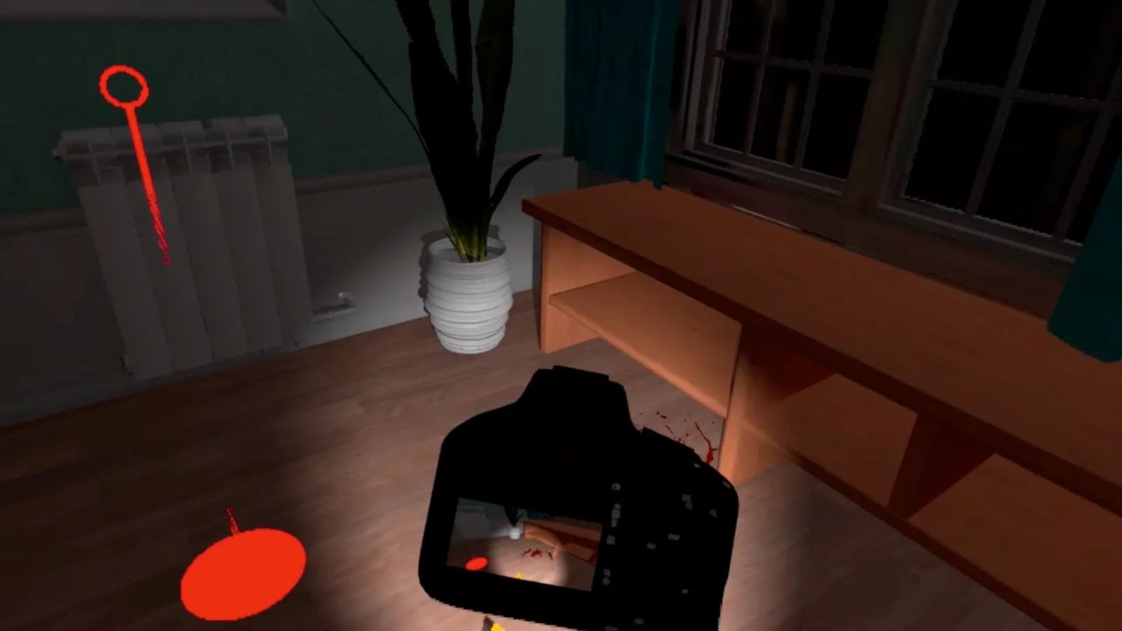 L'appareil photo en main, pour fixer la scène de crime en réalité virtuelle