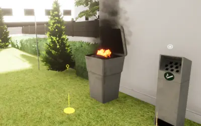 simulation virtuelle départ de feu